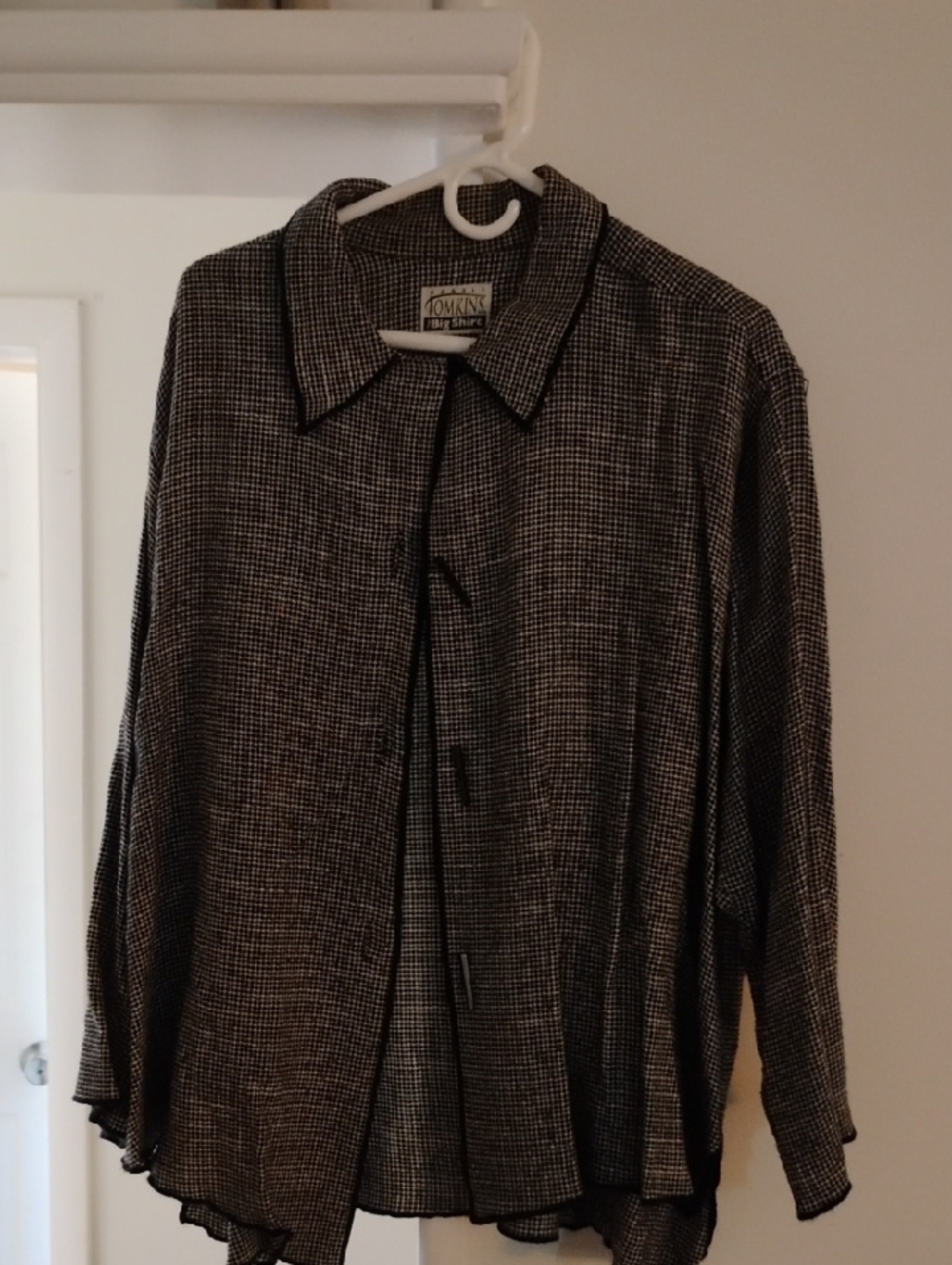 Black & White Button-Down Shirt